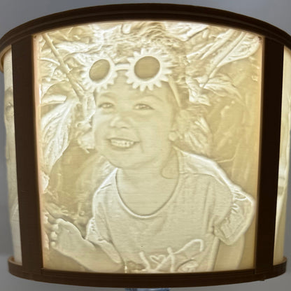 Single Replacement Photo Panel - For Round Lamp Frame